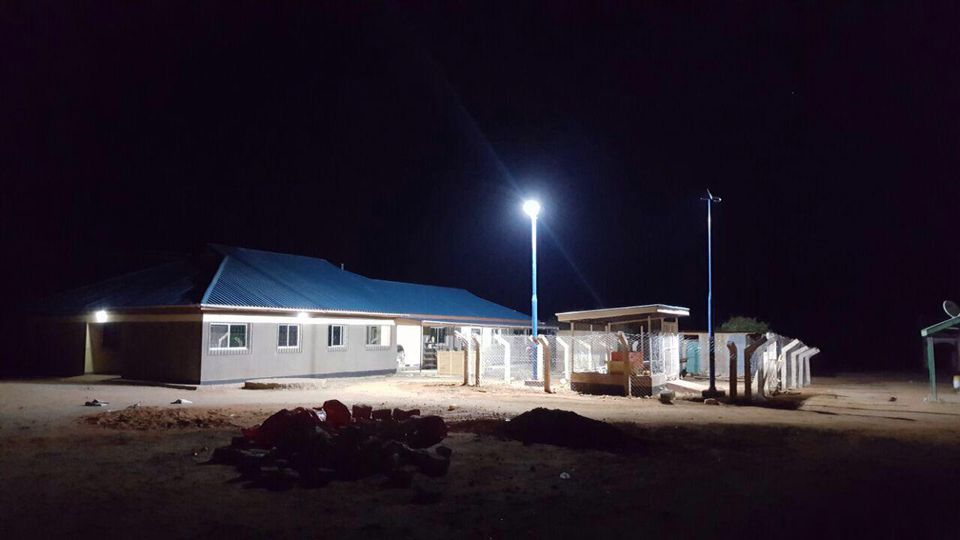 Solar powered LED lighting Dandu Ward CLC Mandera